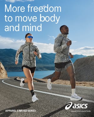 アシックスのランニングアパレルのリミテッドシリーズのヴィジュアル