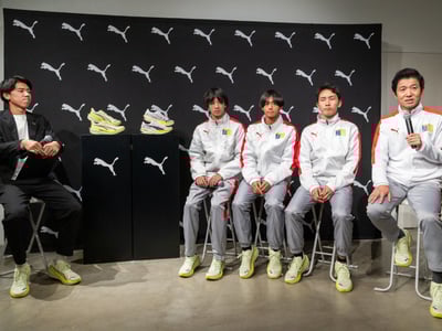 プーマが行ったランニングシューズのメディア向けイベント画像