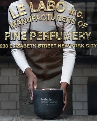 ル ラボ ブラック コンクリート キャンドルの画像