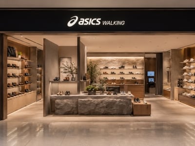 「アシックスウォーキング」の海外店舗イメージ