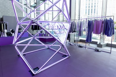 プラダが10月に開催したポップアップの会場