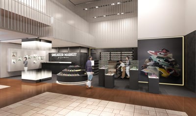 阪急メンズ東京のスニーカーフロア