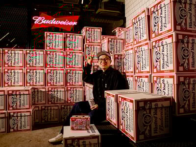 バドワイザーとのコラボパッケージビールを発売したVERDY