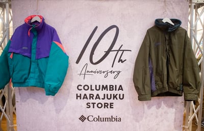 コロンビア原宿店10周年記念イベントで展示されたアーカイヴ