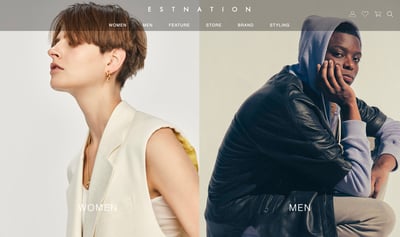 「エストネーション 」公式サイトのスクリーンショット