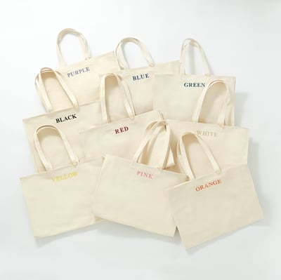 9色展開のキャンバス素材のバッグ