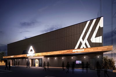 ライトアップされた建物