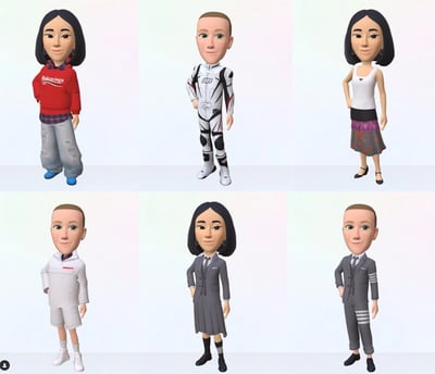 インスタグラムで発表された「メタ?アバターズ?ストア」のイメージ