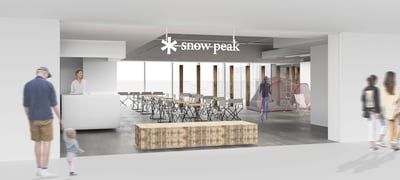 スノーピークがリニューアルオープンする丸の内の直営店「Snow Peak LAND STATION TOKYO」の店内イメージ
