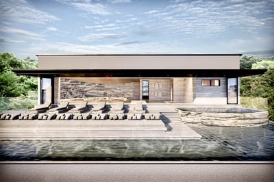 千葉・勝浦海中公園内にオープンするレストランと天然温泉スパが併設した複合施設「edén」