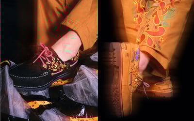 ティンバーランドとクロットのコラボコレクションのヴィジュアル