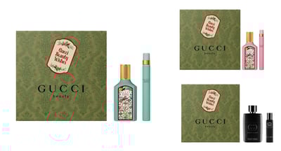 モスグリーンの外箱と香水のセット