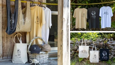 キーンが立ち上げた西表島を保護するプロジェクト「アス?フォー?イリオモテ」と長場雄のコラボアイテム