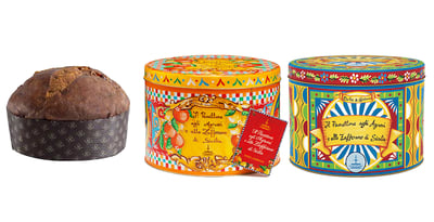 ドルチェ＆ガッバーナが販売するイタリアの伝統菓子パネットーネと黄色を基調にしたパッケージ