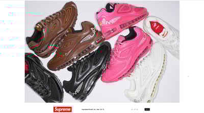 ブラック、ホワイト、ブラウン、ピンクのスニーカー