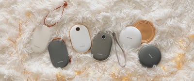 複数並べられた充電式カイロ