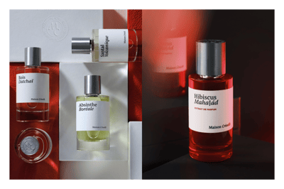 香水の画像のコラージュ