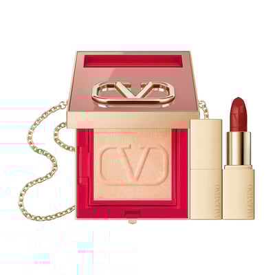 パウダーとリップスティックのセット