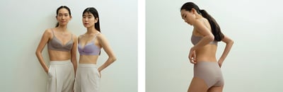 無印良品の左右差を調節するブラジャーと吸水サニタリーショーツ