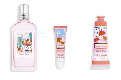 ピンクの香水瓶、チューブ型のジェリーフレグランス、ハンドクリーム