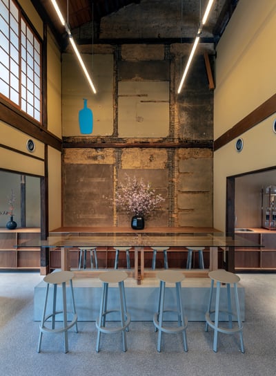 ブルーボトルコーヒースタジオ京都の内装