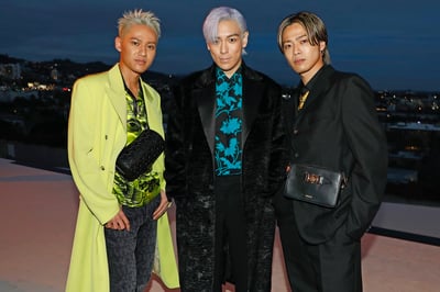 左からコムドット ひゅうが、BIGBANG トップ、コムドット やまと