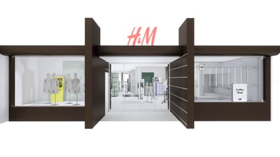 H&M 銀座並木通り店の外装イメージヴィジュアル
