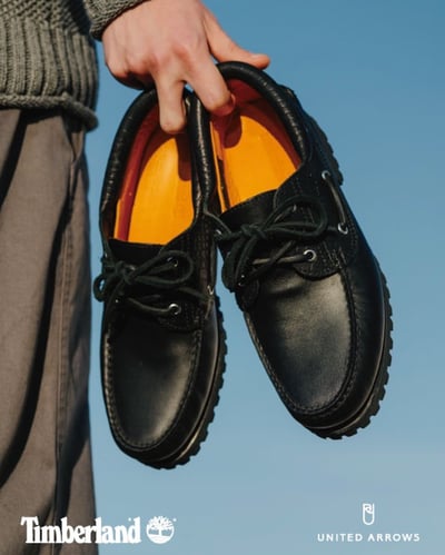 「TIMBERLAND for UNITED ARROWS」3 EYE LUG HANDSEWN BOAT SHOEのメインビジュアル