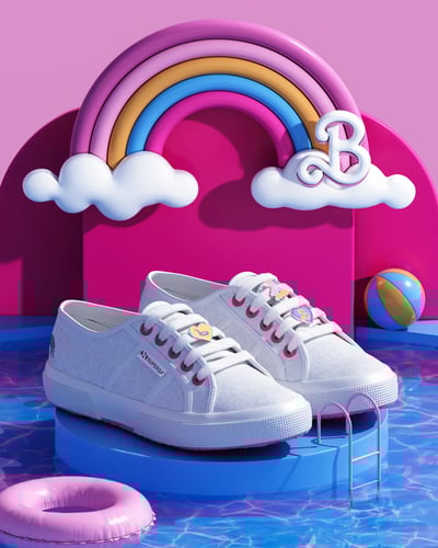 SupergaとBarbieのコラボスニーカー