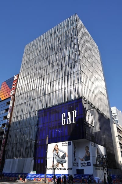 Gapの銀座店の外観