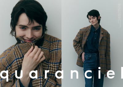 一枚の画像が二つに区切られていて、それぞれに女性がいる