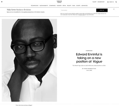 Vogue Businessのサイト