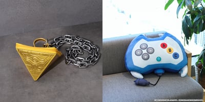「千年パズルポーチ」「エネミーコントローラークッション」