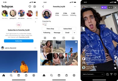 Instagramのサブスクリプション機能