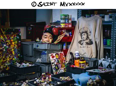 SAINT Mxxxxxxと木梨憲武のコラボルック