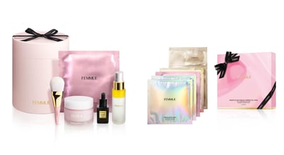 スキンケアセットなどのコラージュ