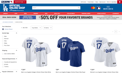 大谷翔平のドジャースユニフォームが予約開始