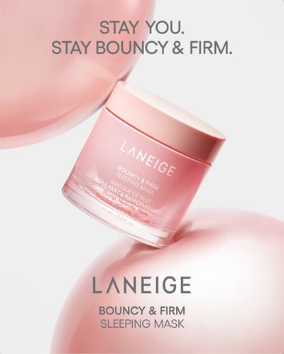 ラネージュのピンク色のスリーピングマスク