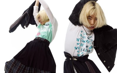 「T-shirt Collection」を着用するアオイヤマダ