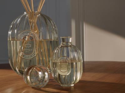 ホームフレグランスディフューザーの容器、キャップの画像