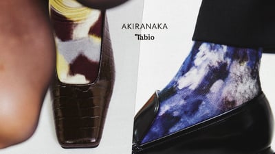 アキラナカとタビオのグラフィックソックス