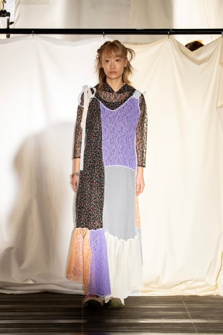 高級感 yusho kobayashi Lace Dress ブラック ピンク asakusa.sub.jp