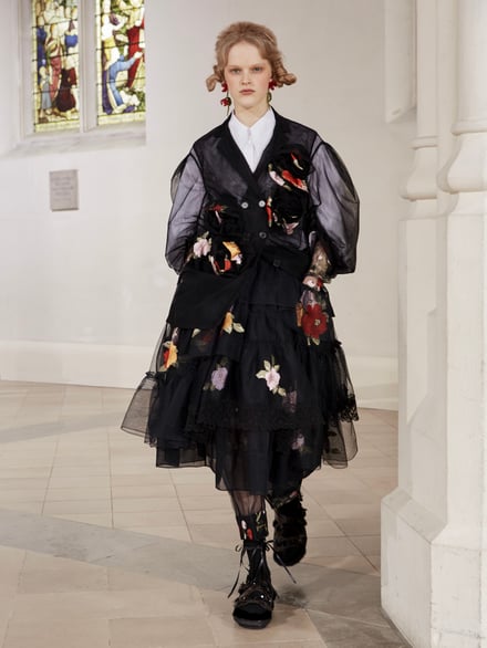 緑林シリーズ 【Simone Rocha】BLACK ダブル ジャケットUK6 2018AW