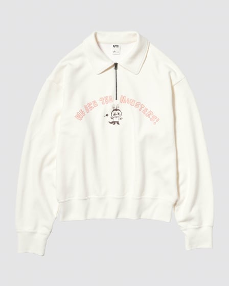 ハーフジップスウェット