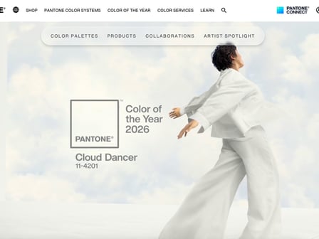 パントン公式サイトのスクリーンショット