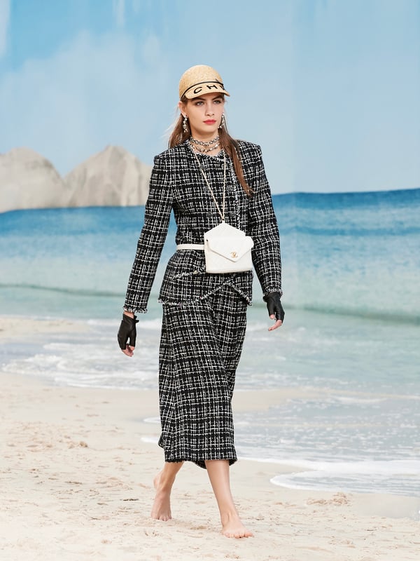 CHANEL 2019春夏　サマーニットカシミヤスカートカシミヤミニスカートです