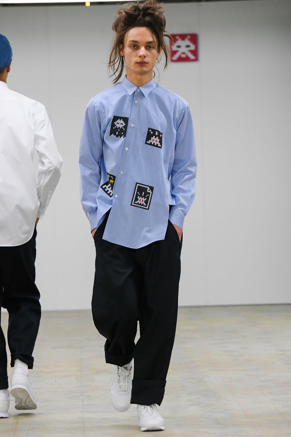 コムデギャルソンシャツ COMME des GARCONS SHIRT 2022年秋冬 コットン 長袖 カジュアルシャツ ホワイト【サイズS】【メンズ】