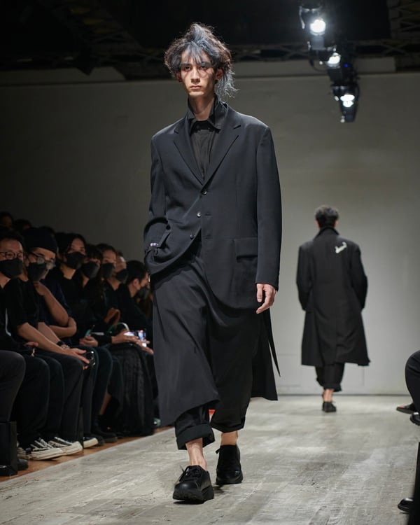 yohjiyamamoto 23ss  シルクベルベットパンツ