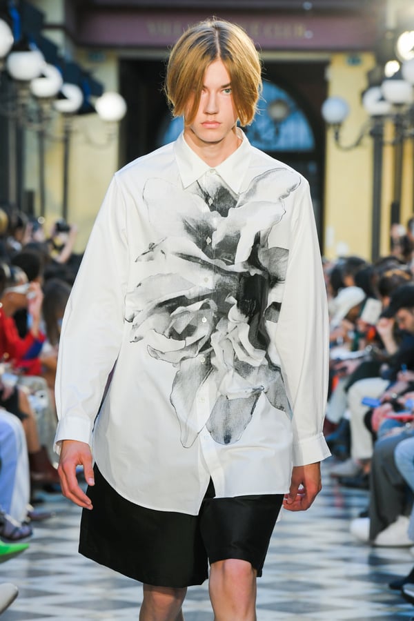 美品 23ss taakk TRANSPARENT FLOWER SHIRTS