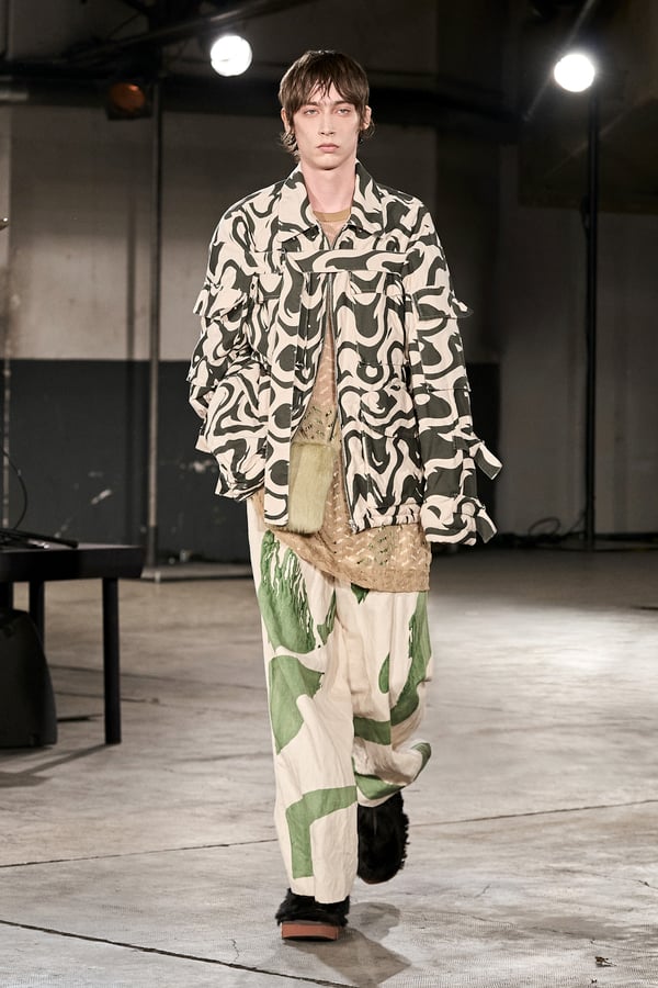 2023AW 新品未使用 DRIES VAN NOTEN 植物柄ショーツ 46-